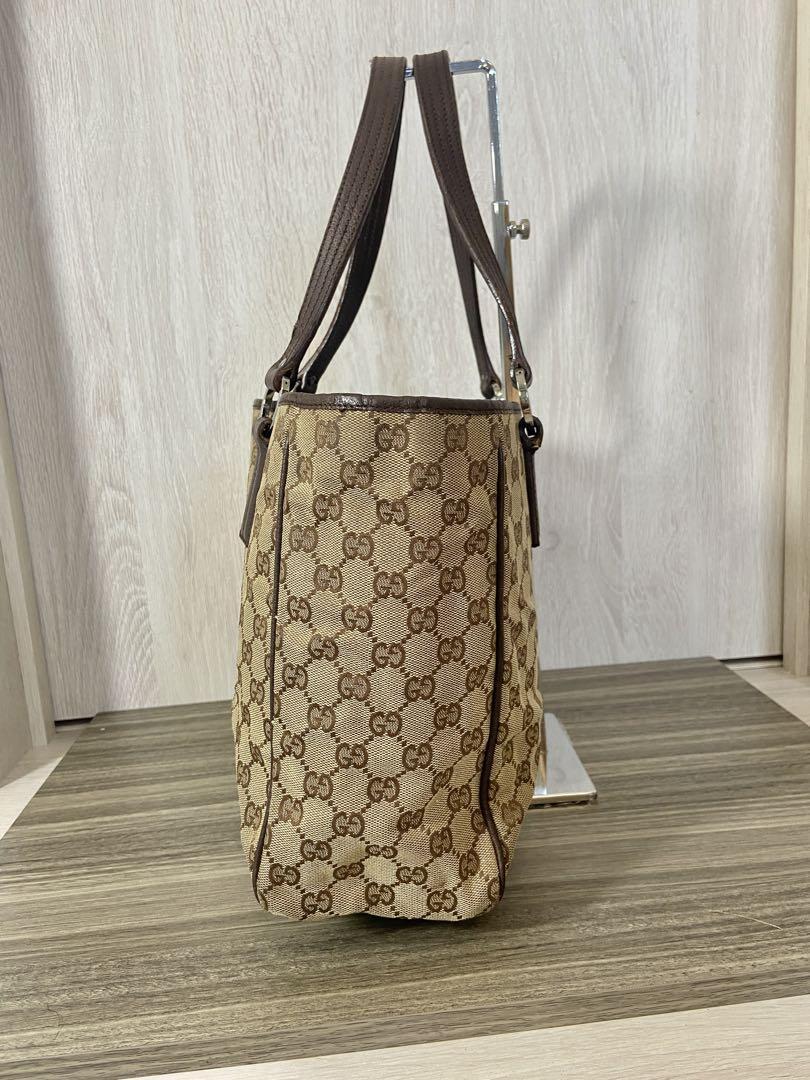 GUCCI グッチ ベージュ ブラウン ゴールド金具 GGキャンバス