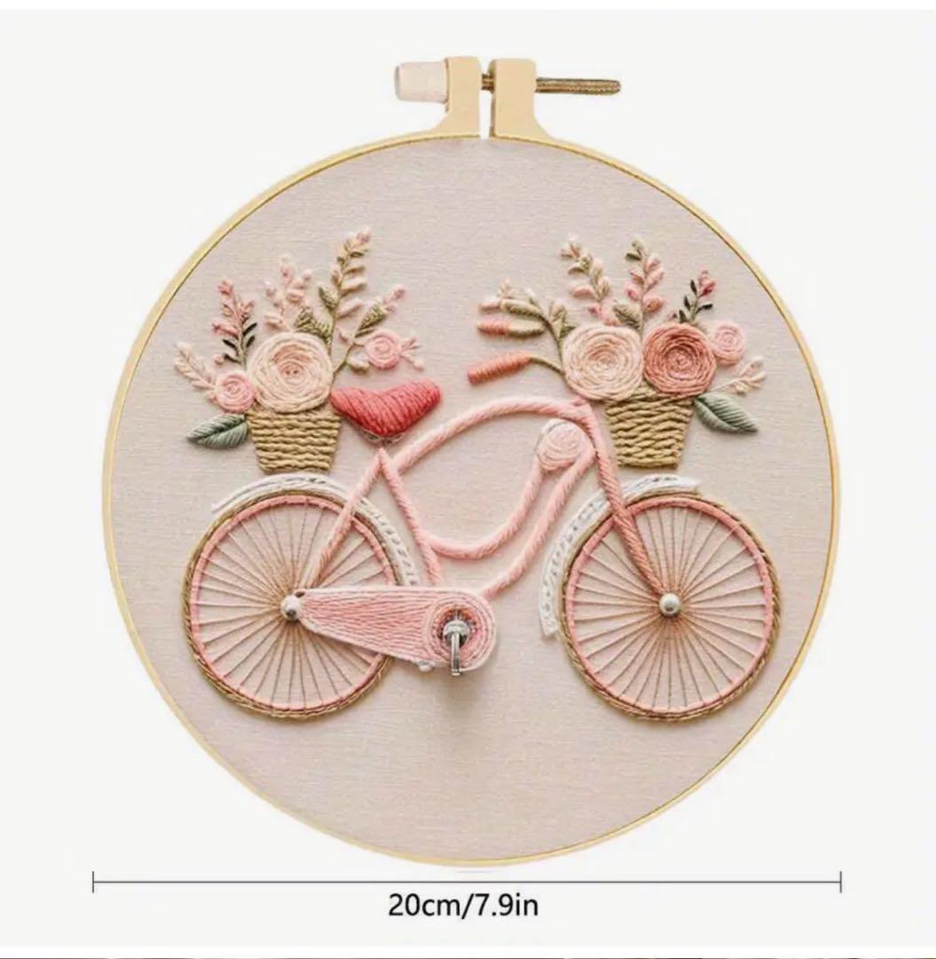 人気 フランス刺繍 刺繍キット 初心者 ハート 花柄 フラワー