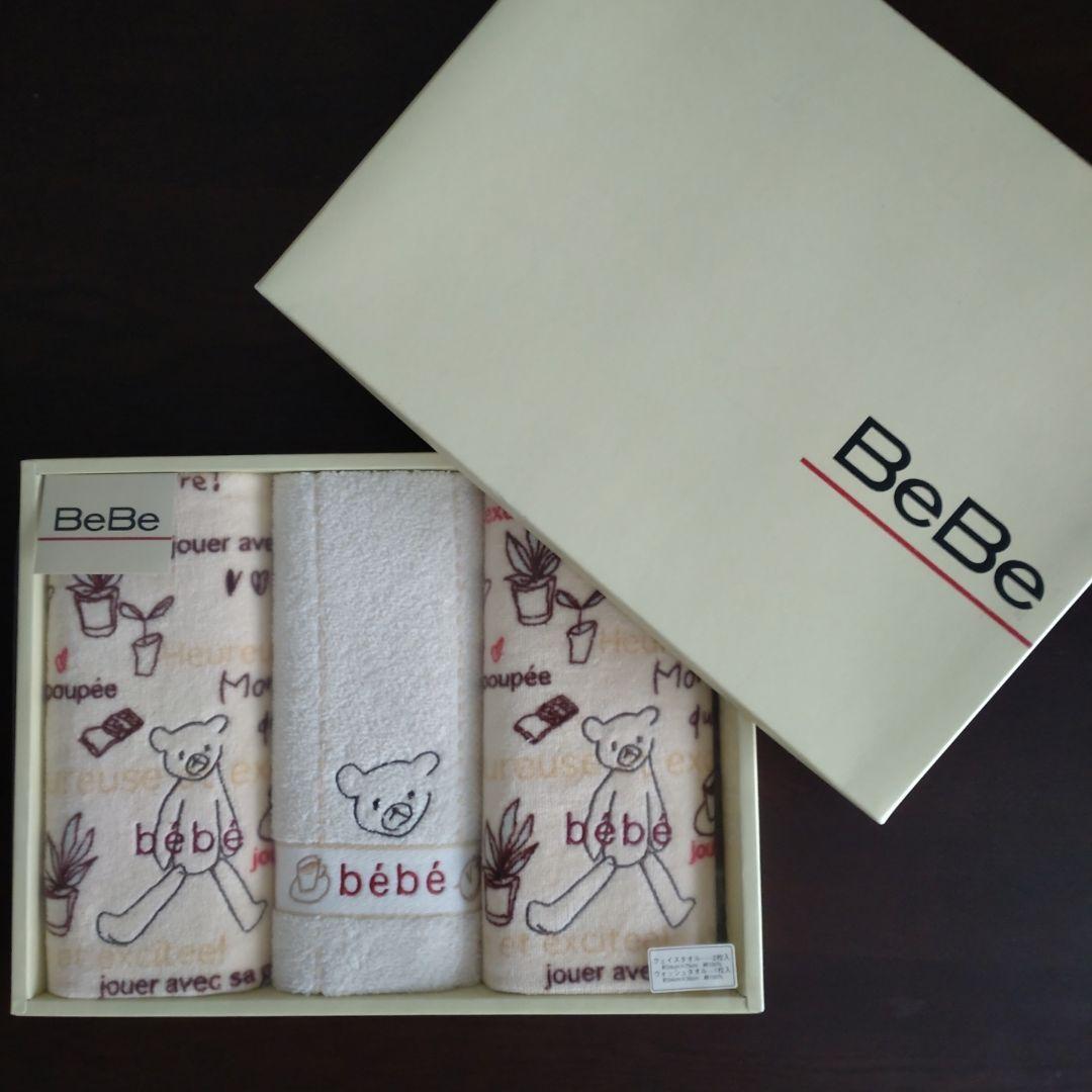 BeBe べべ タオルセットウォッシュタオル(1枚)フェイスタオル(2枚)