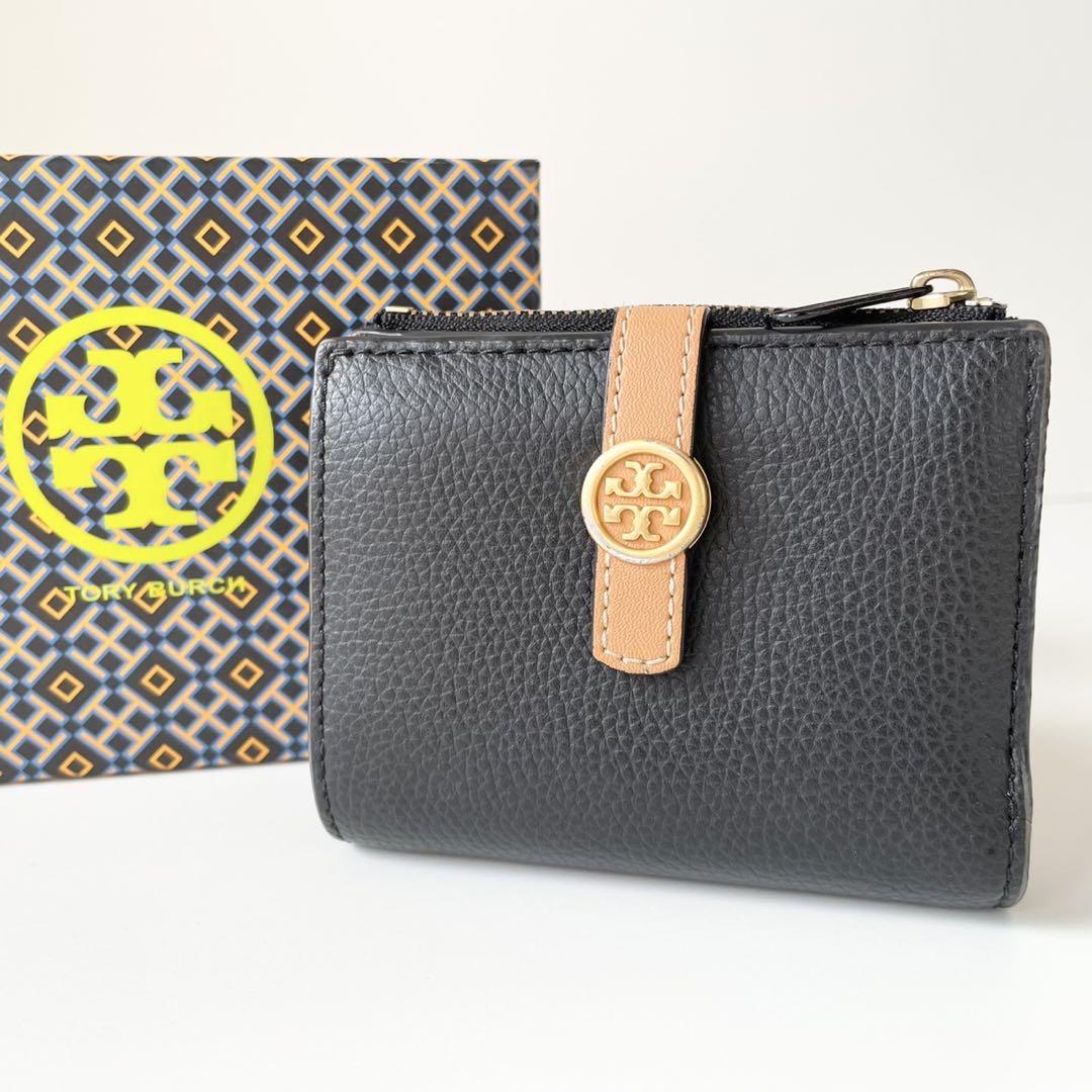 Tory Burch＊ROBINSON MINI WALLET レザー 二つ折り財布＊送料込 Tory Burch＊ROBINSON MINI WALLET レザー 二つ折り財布＊送料込