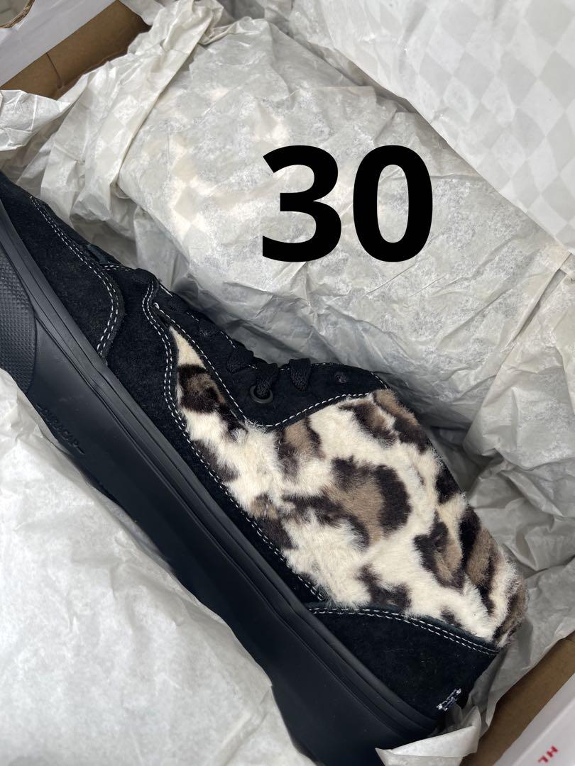 Supreme × Vans Leopard Half Cab Black 30