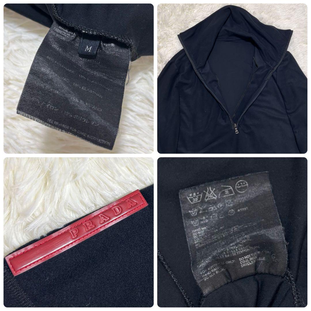 【良品！✨】PRADA プラダスポーツ ハーフジップ ロングTシャツ タートル