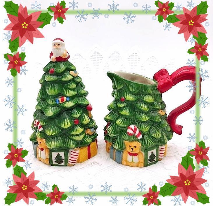 美品　可愛い　スポードSPODE　クリスマス　クリーマー＆シュガー　F4