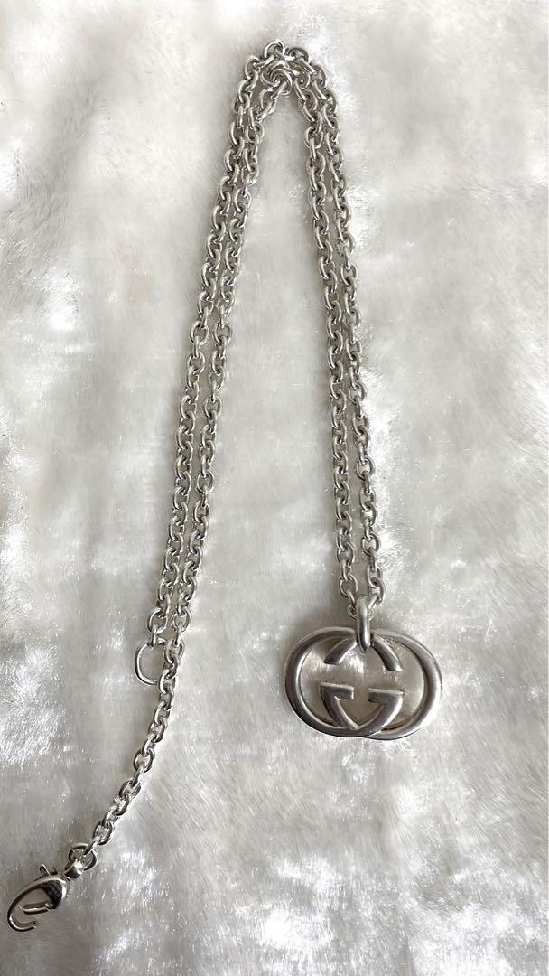 【正規品】GUCCI グッチ インターロッキング ネックレス シルバー