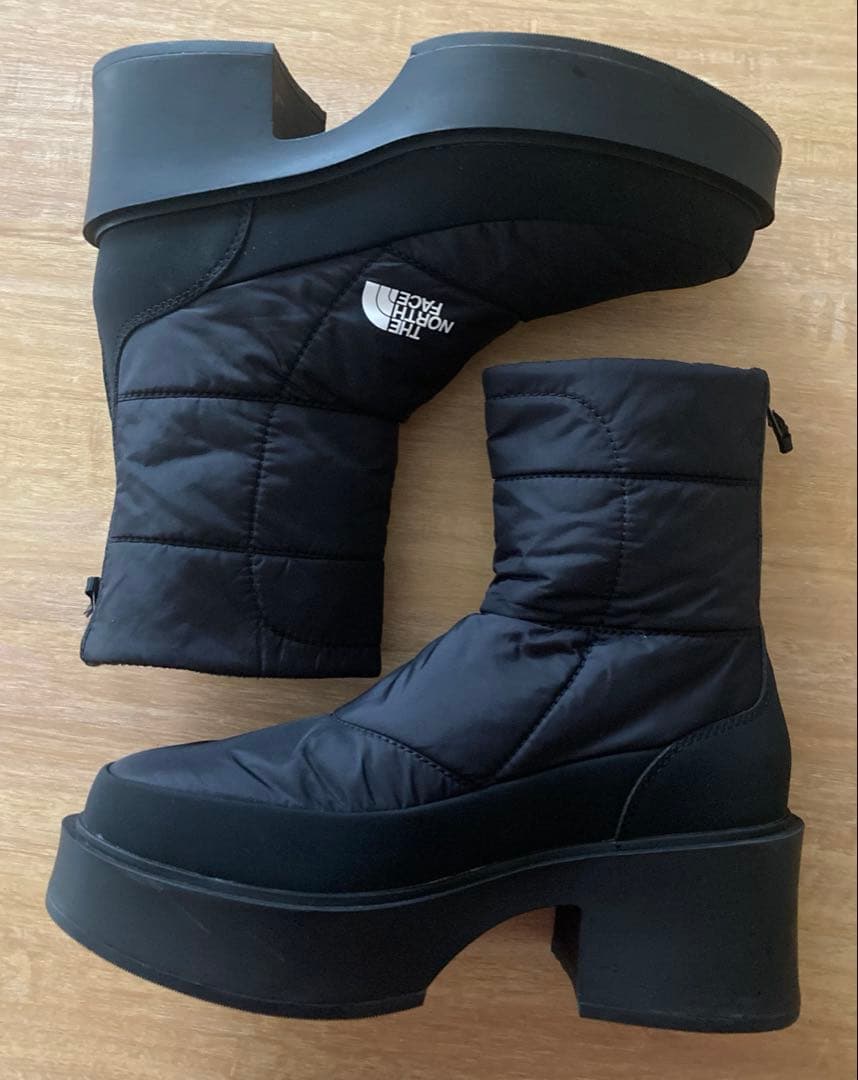 ノースフェイス カルミア ヌプシ ブーツ 23 黒 ヒール ノースフェイス カルミア ヌプシ ブーツ 23 黒 ヒール