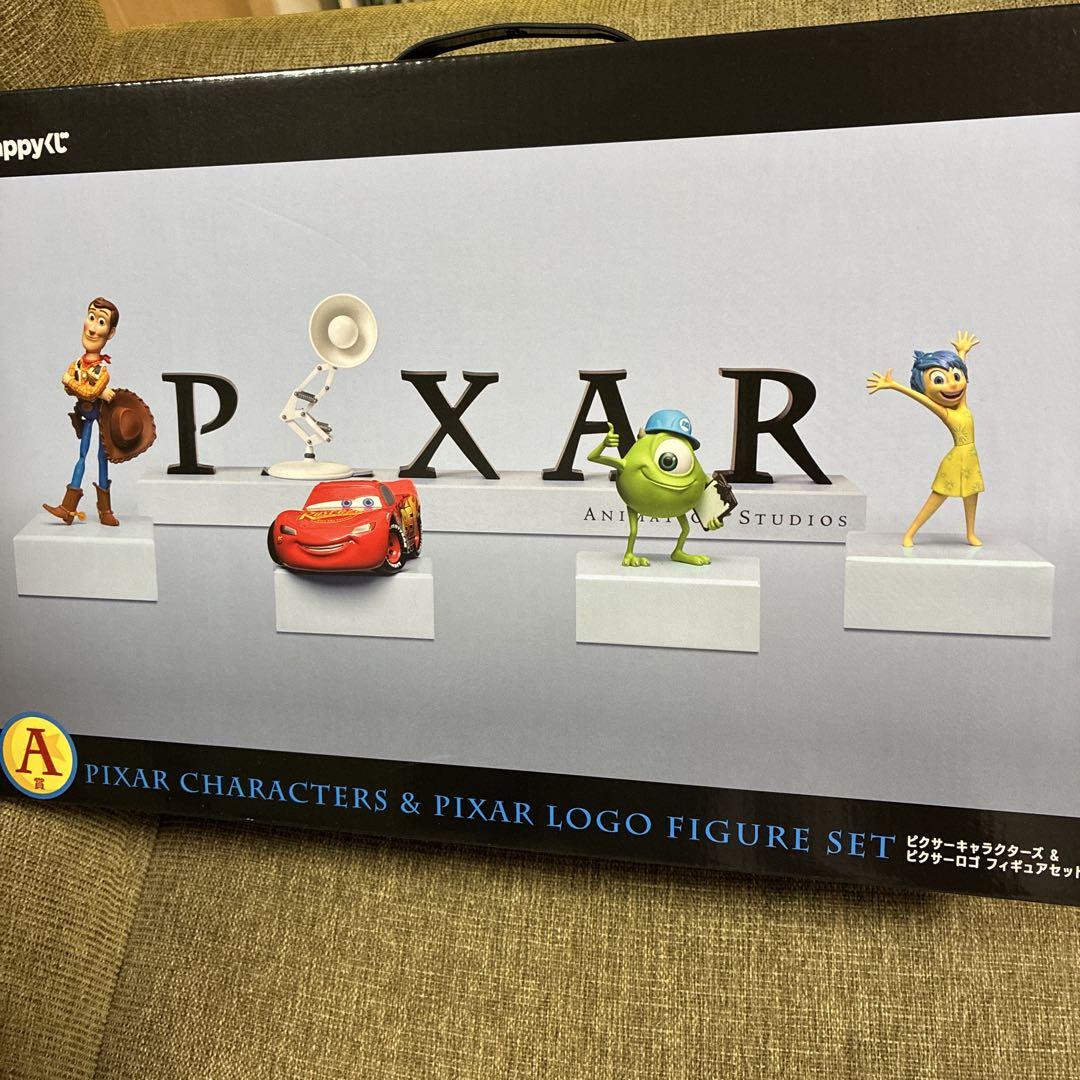 新品★ハッピーくじ　A賞ピクサーキャラクターズ&ピクサーロゴ フィギュアセット