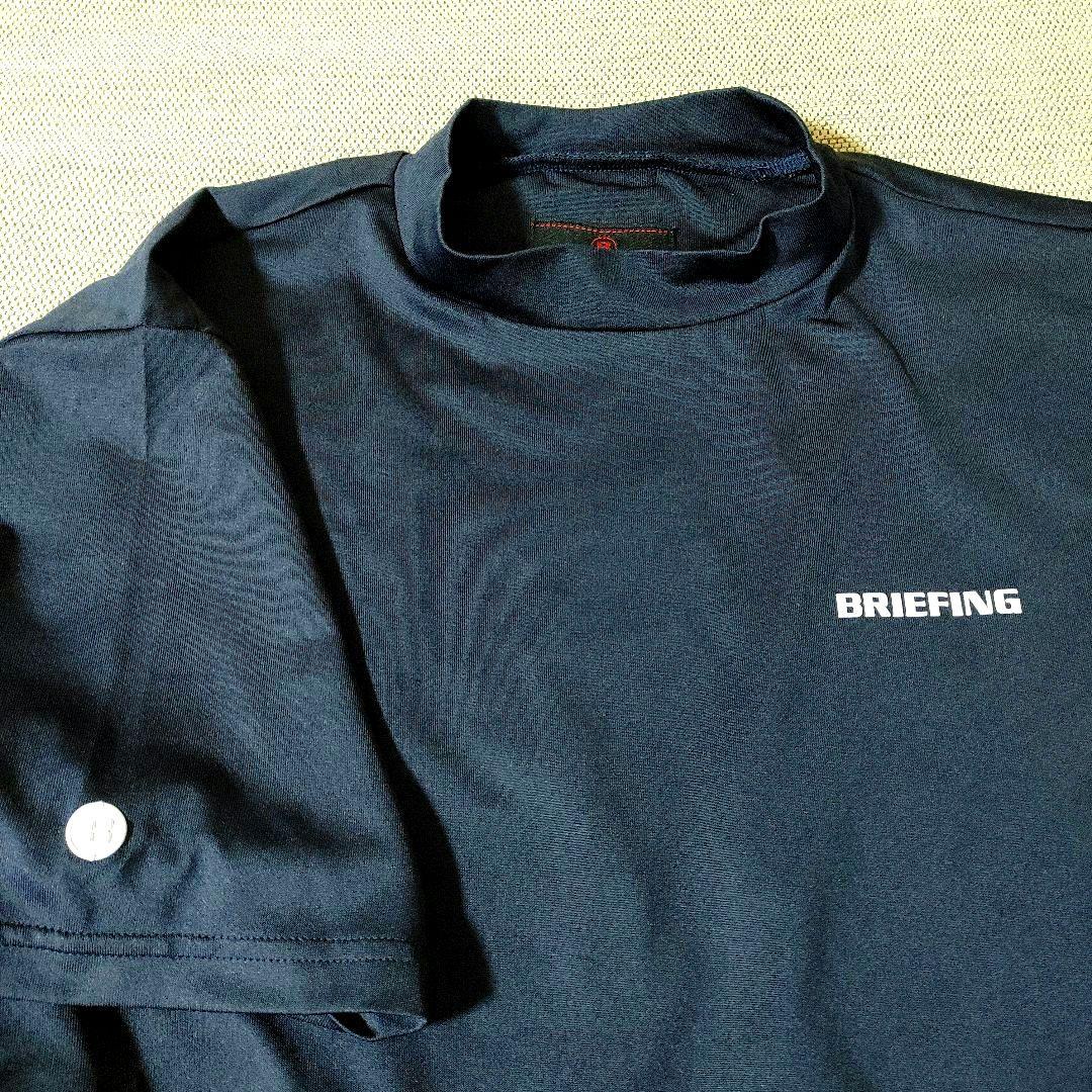 BRIEFING★ブリーフィング★モックネックシャツ★バックロゴ★美品★サイズM