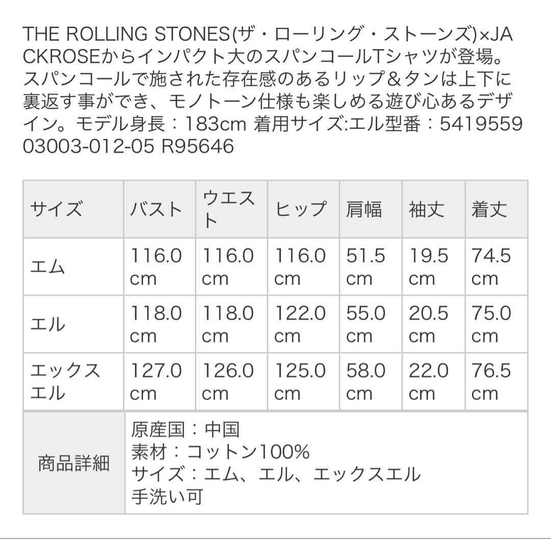 半袖　Rolling Stones ロゴ Tシャツ LL スパンコール