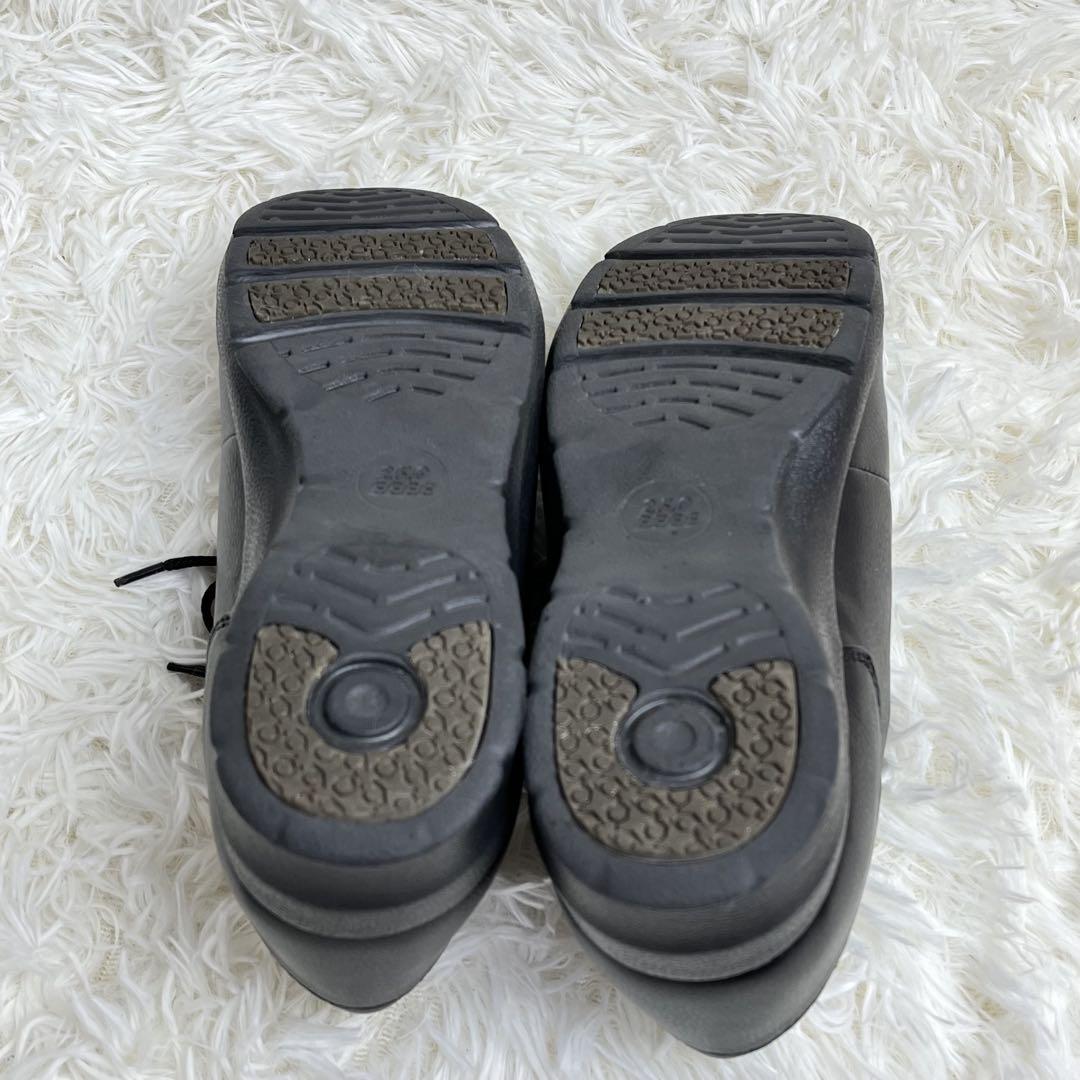 美品】 MOONSTAR 25 4E レザー スニーカー サイドジップ 黒