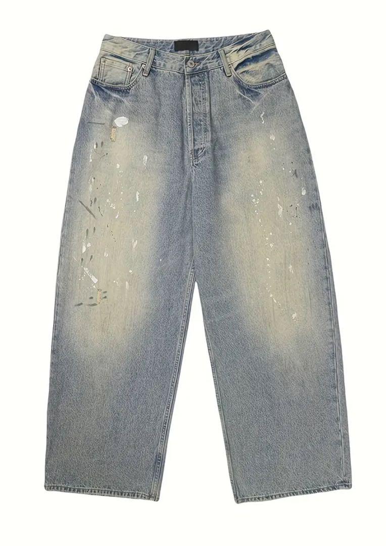 【新品】バギーパンツ menes vintage加工デニム