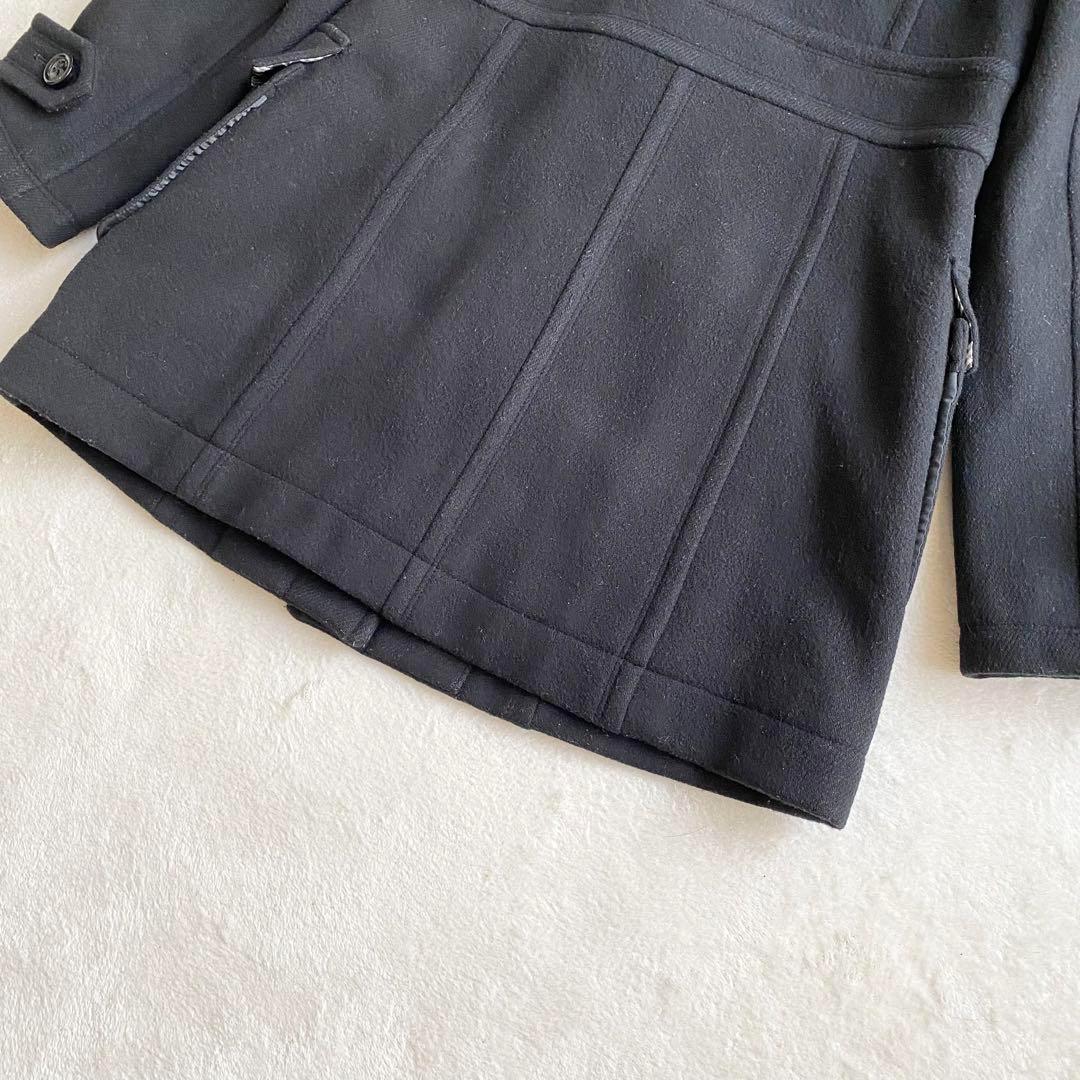バーバリーブルーレーベル●ダッフルコート●ノバチェック●ホースロゴ●フード●40
