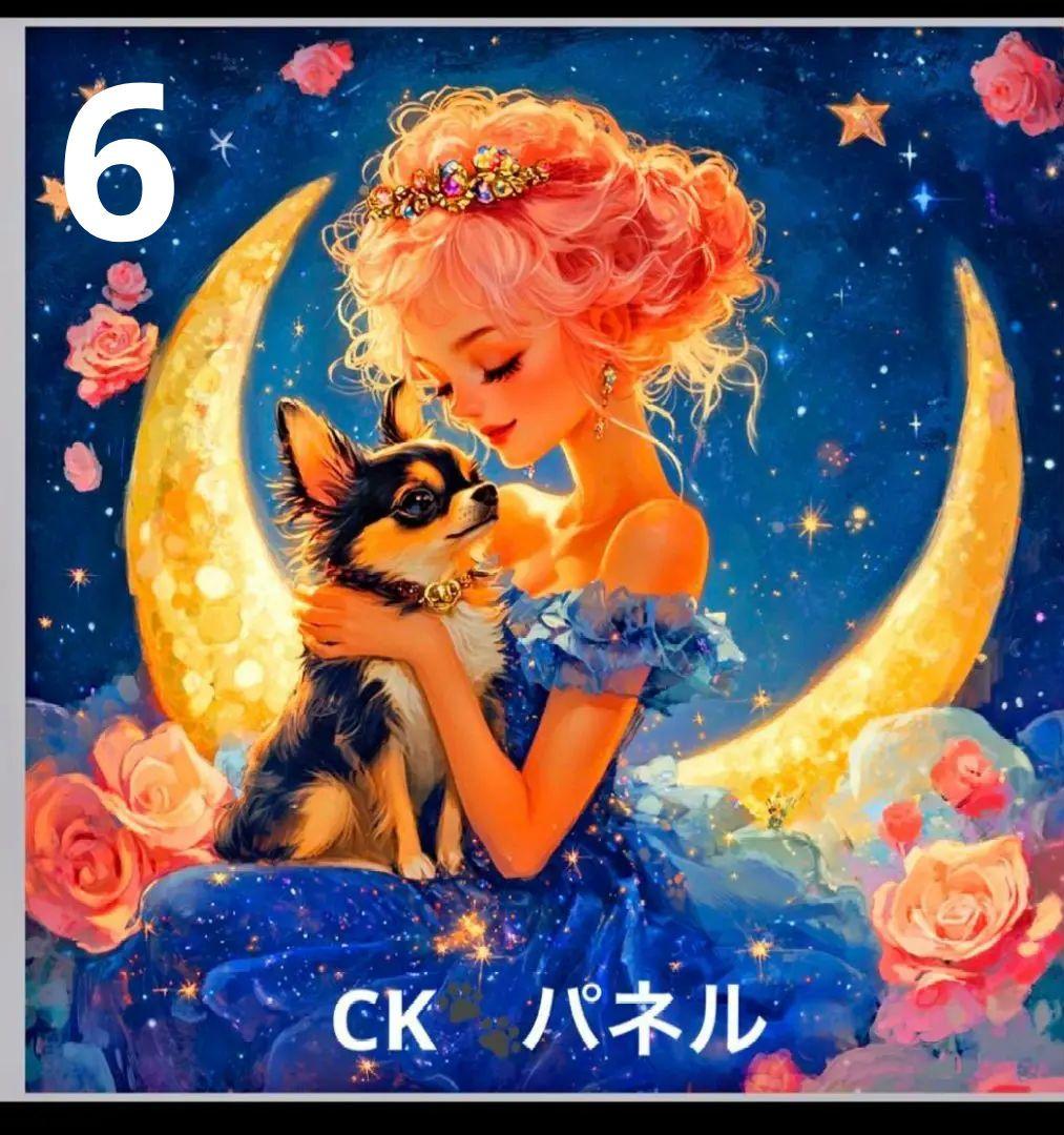 294 ★オーダーページ★ハンカチ　女の子　ブラックタン　チワワ柄9/11