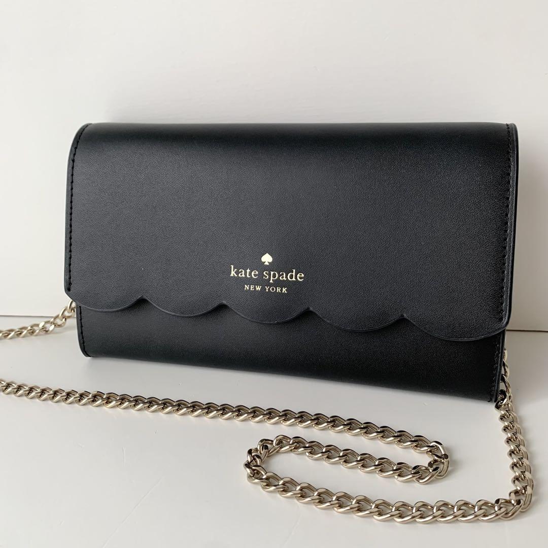 【Kate spade】ケイトスペード　ショルダーウォレット　ブラック　黒　新品