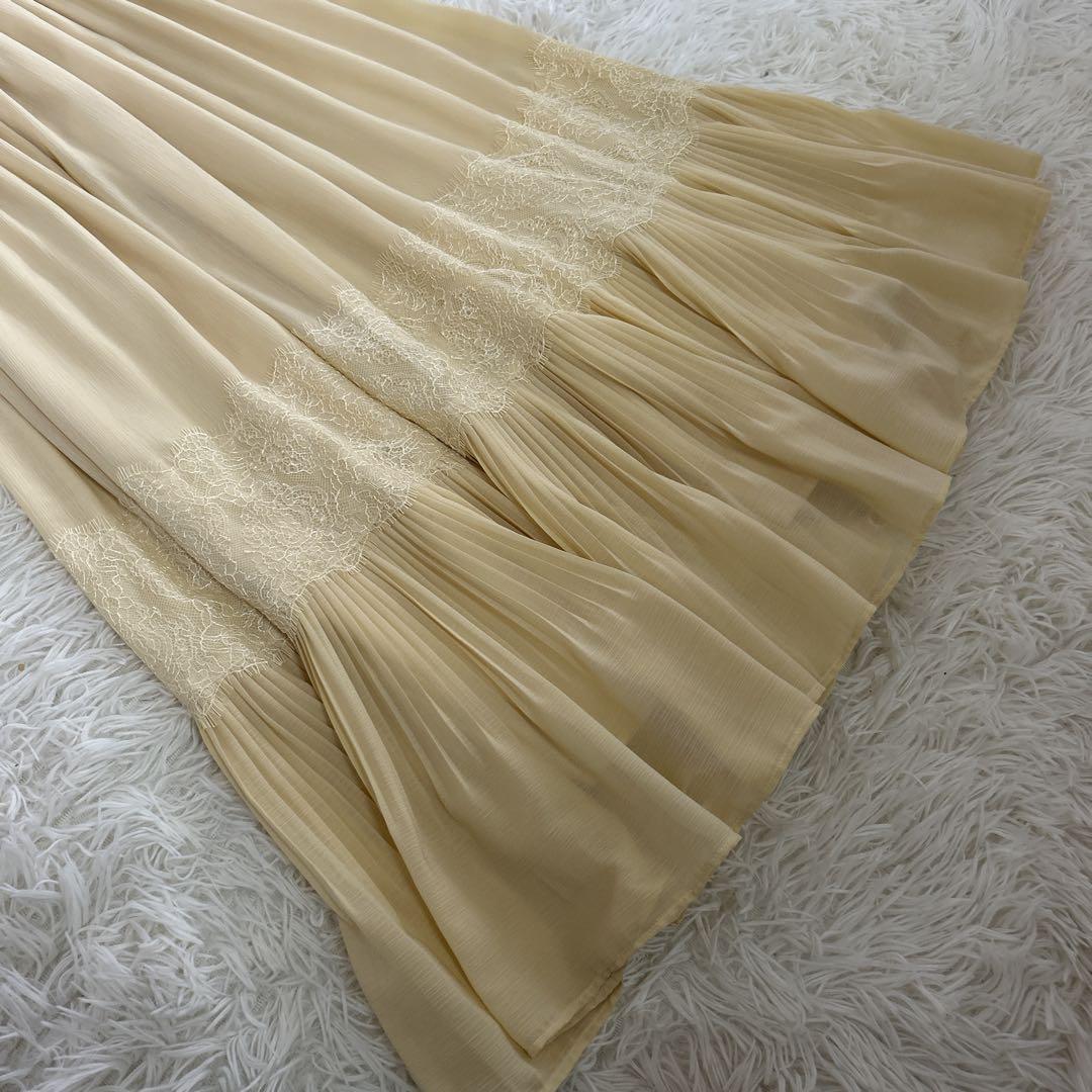 お値下げ 新品 eimy istoire ラッフルフリルワンピース イエロー