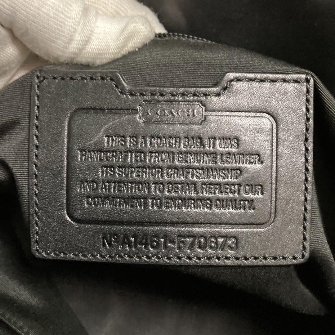 COACH メンズ ビジネスバック オールレザー ブラック 70637