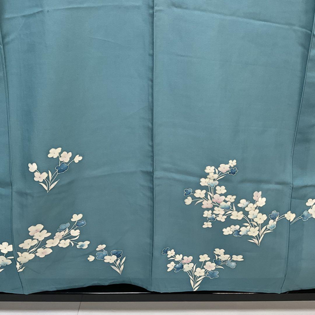 C665 正絹 夏着物 絽 訪問着 銀彩 - メルカリ