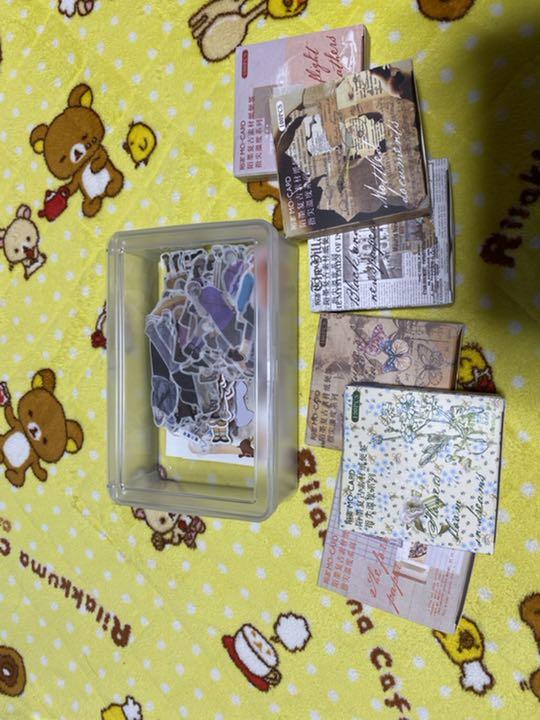 コラージュ素材 色々 素材紙・シールセット おすそ分け 約300枚