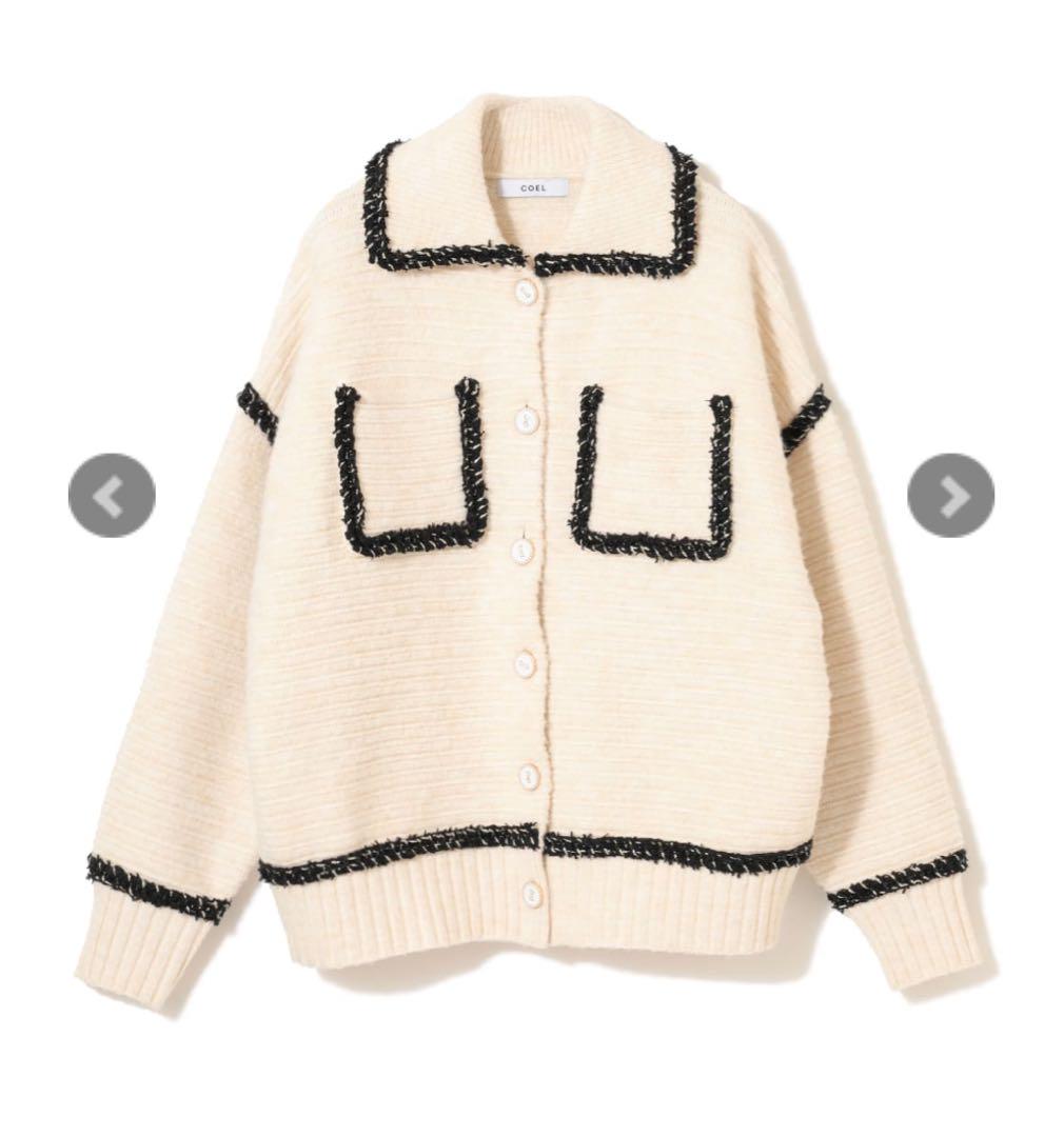 【週末限定出品‼︎】COEL☆バイカラーニットジャケット