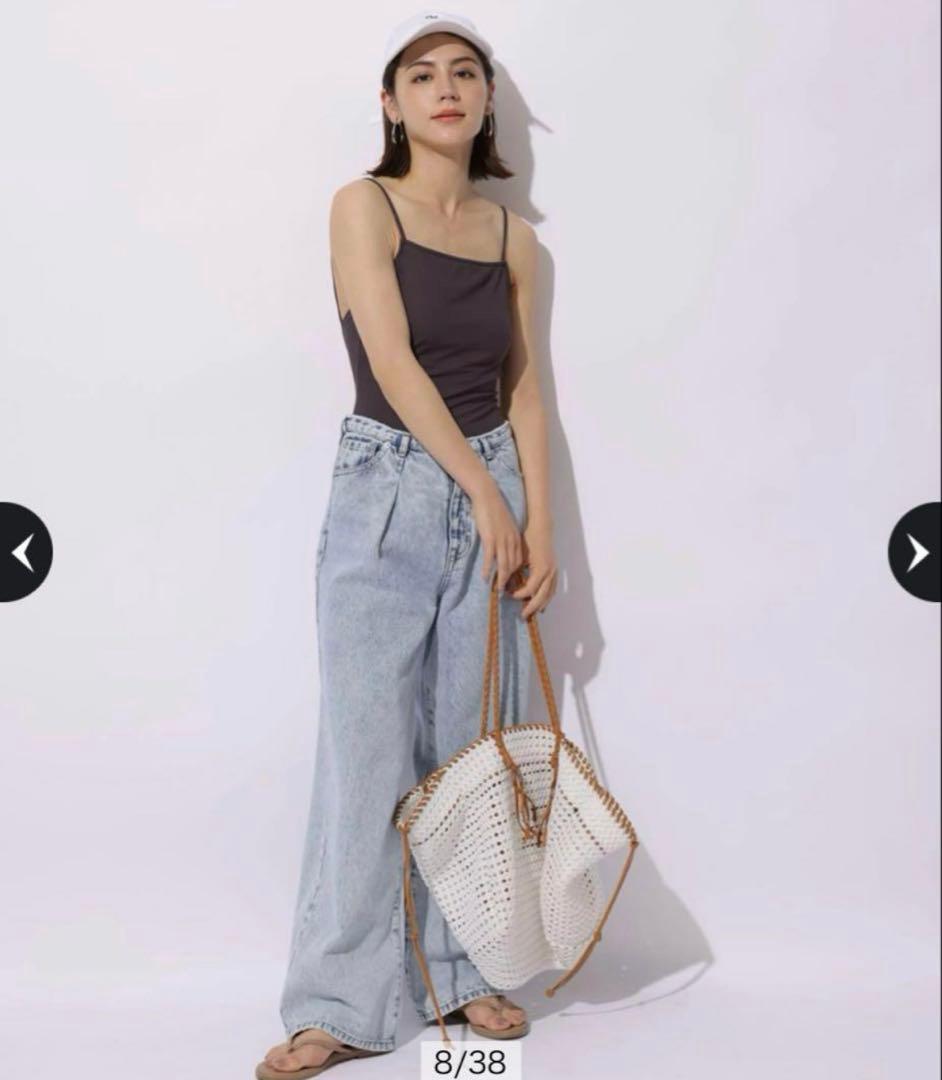 12 【新品タグ付】 Arpege story タックワイドデニム - メルカリ