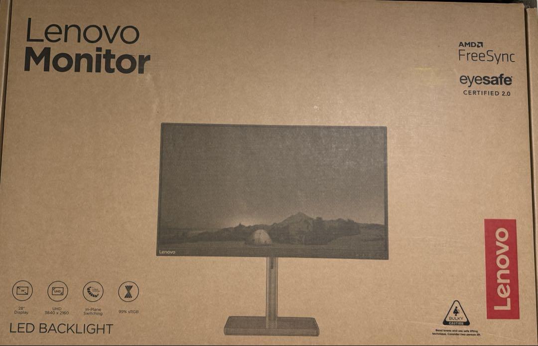 Lenovo 4kモニター 28インチ　L28u-35
