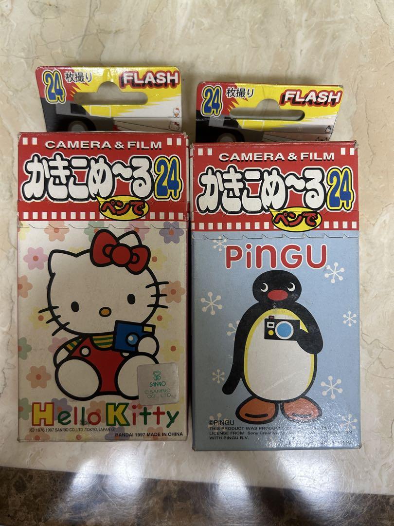 ジャンク品　かきこめ～る24　ハローキティ　 ピングー　インスタントカメラ