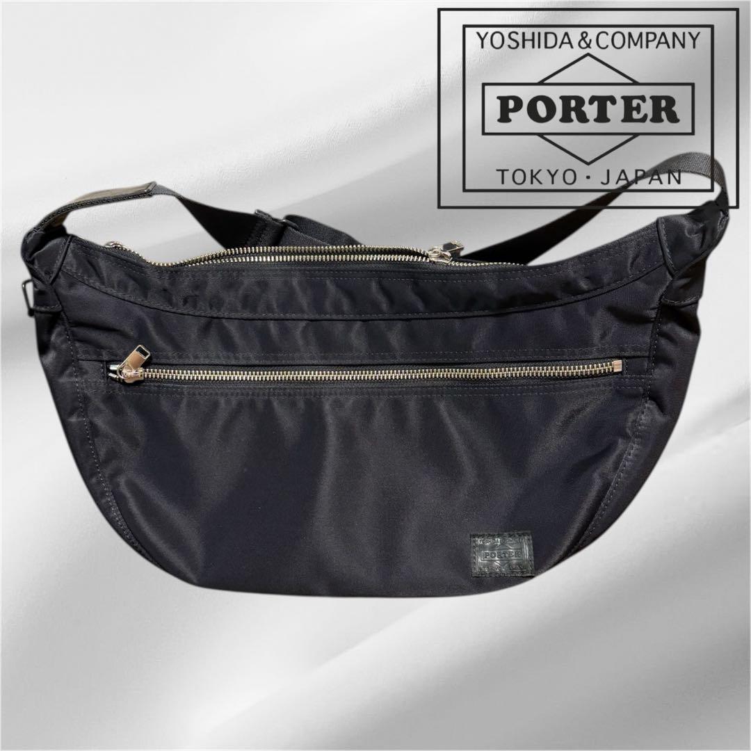 ポーター PORTER ショルダーバッグ 三日月 ブラック