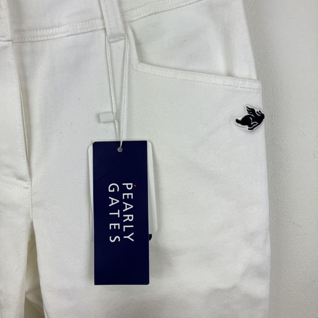 PEARLY GATES ホワイトパンツ ストレッチ素材