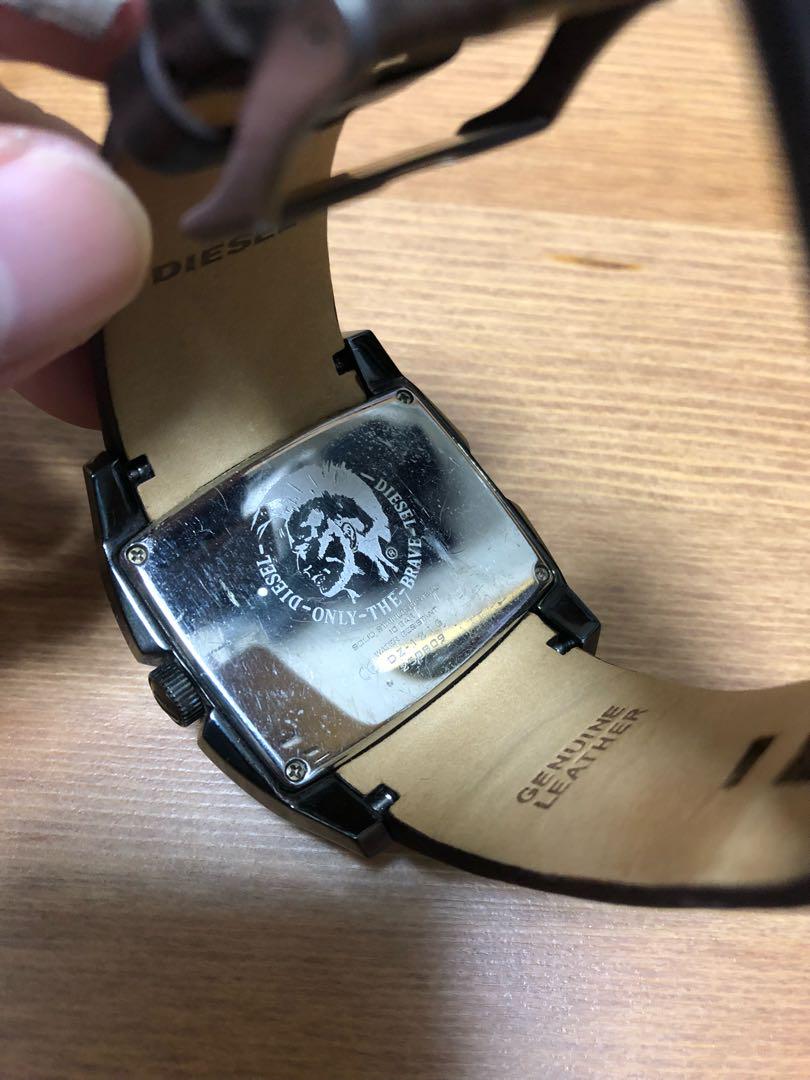 ディーゼル DIESEL 腕時計 皮ベルト交換済み