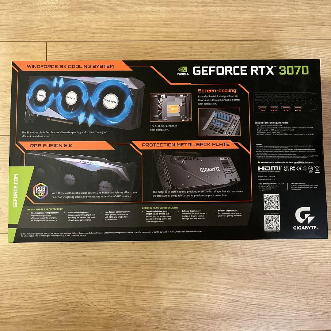 GEFORCE RTX3070 GIGABYTE グラフィックボード LHR