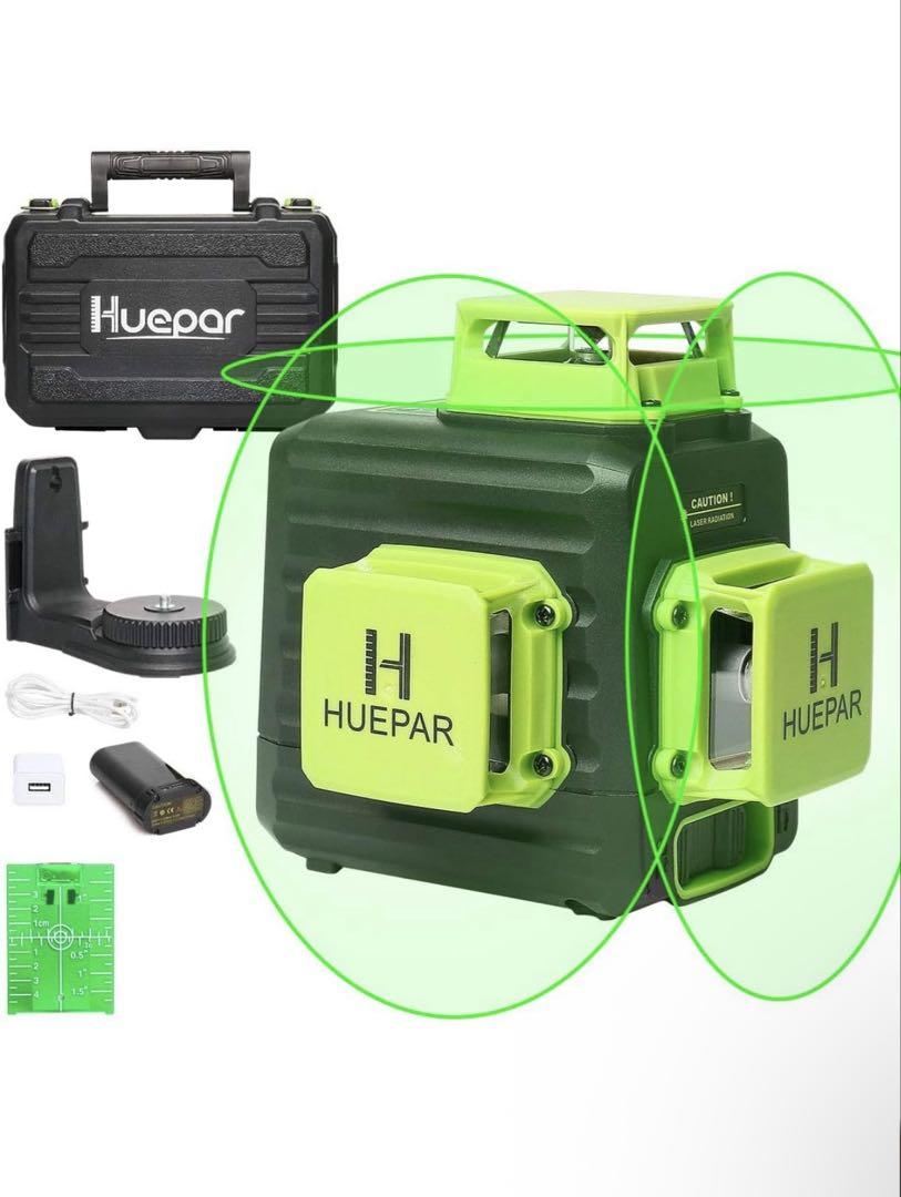 Huepar 3x360° レーザー墨出し器 B03CG レーザー角度計・水平器・水準器