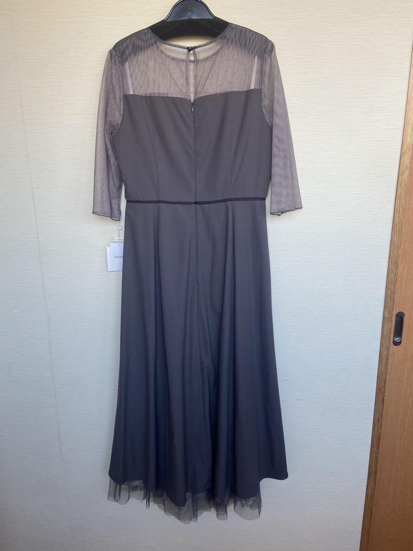 グレー ロングドレス