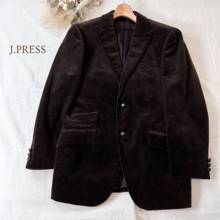 美品 J.PRESS Jプレス コーデュロイジャケット 牛革 くるみ釦 | www