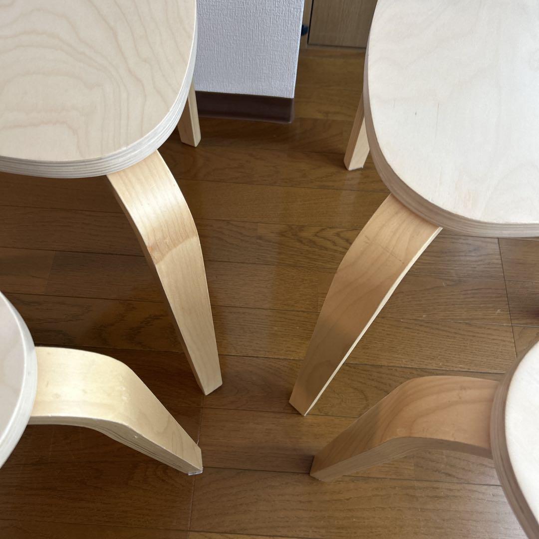 4脚セット　IKEA イケア　シルレ　スツール　バーチ　椅子