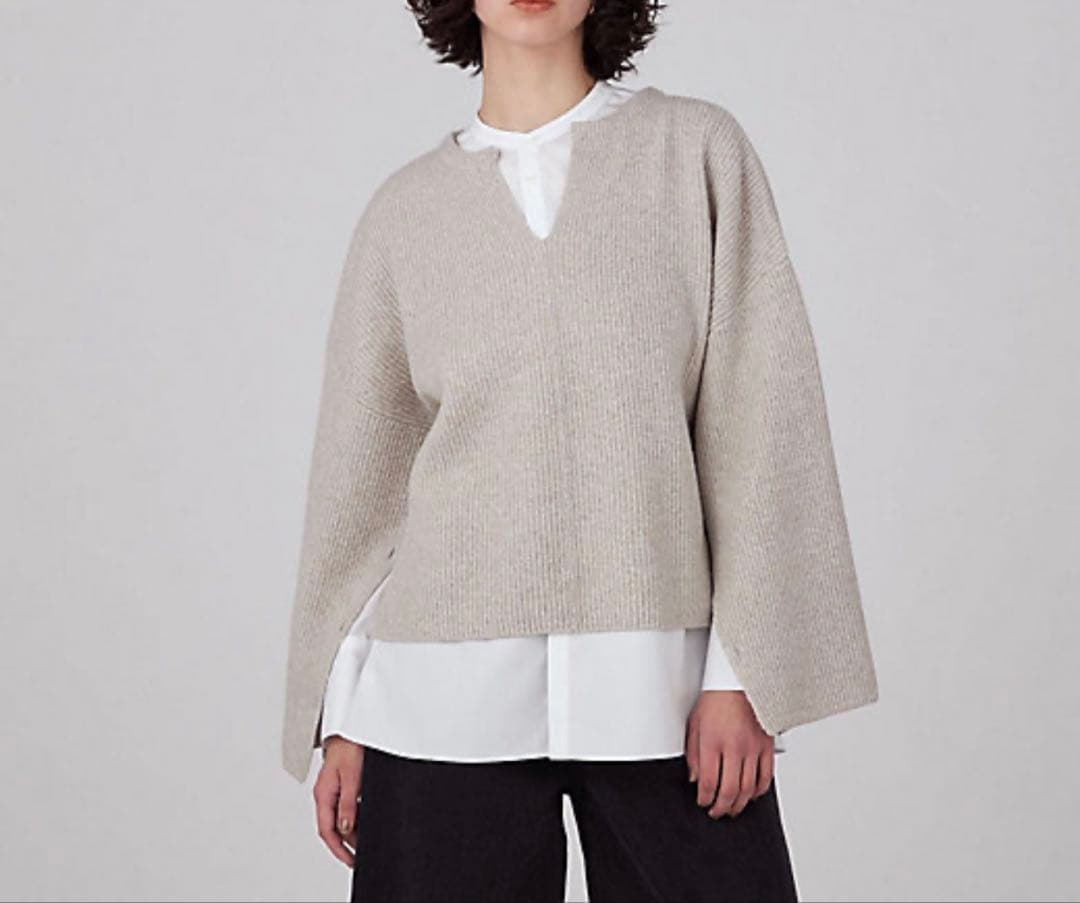 【マカフィー】美品✨ニュージーランド産 ウールニット 2way プルオーバー 【マカフィー】美品✨ニュージーランド産 ウールニット 2way プルオーバー