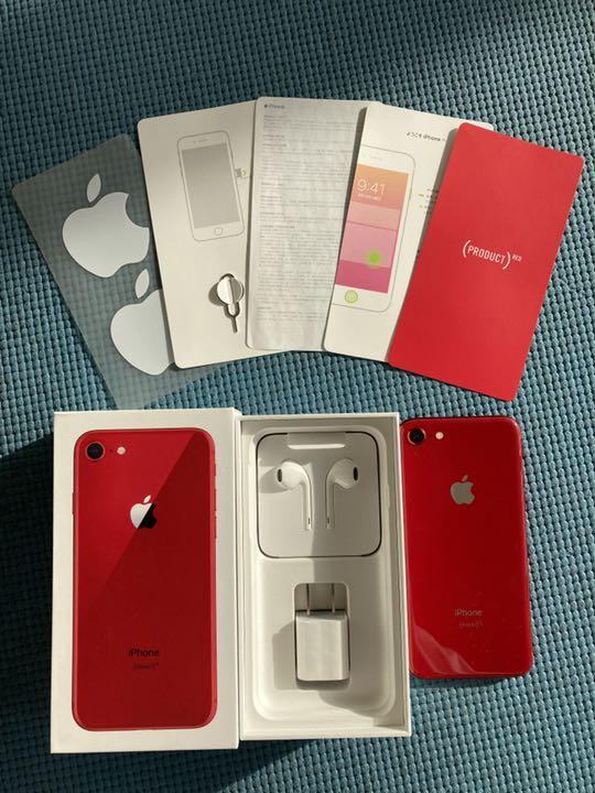 iPhone8 PRODUCT RED 64GB及び付属品