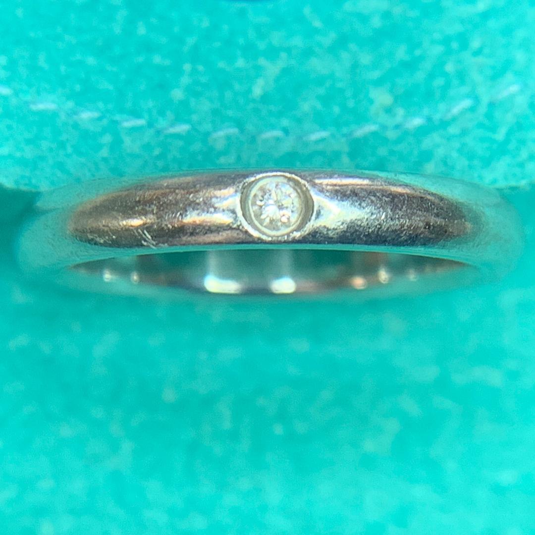 ティファニー 1粒ダイヤ Pt950 エルサペレッティリング、指輪のみ