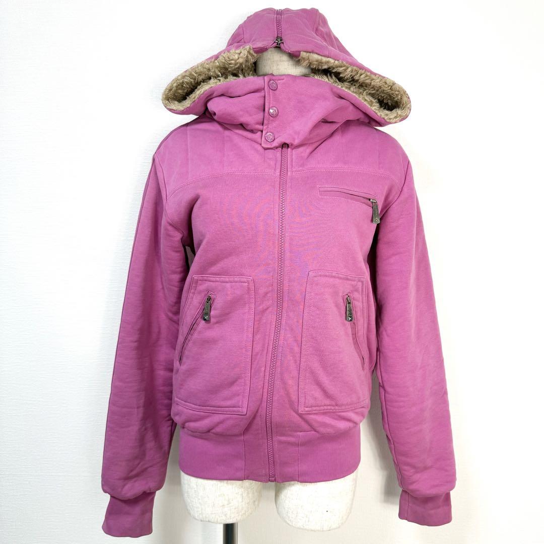 y2k✨️ 90s DIESEL 金タグ ボア ジップアップ パーカー