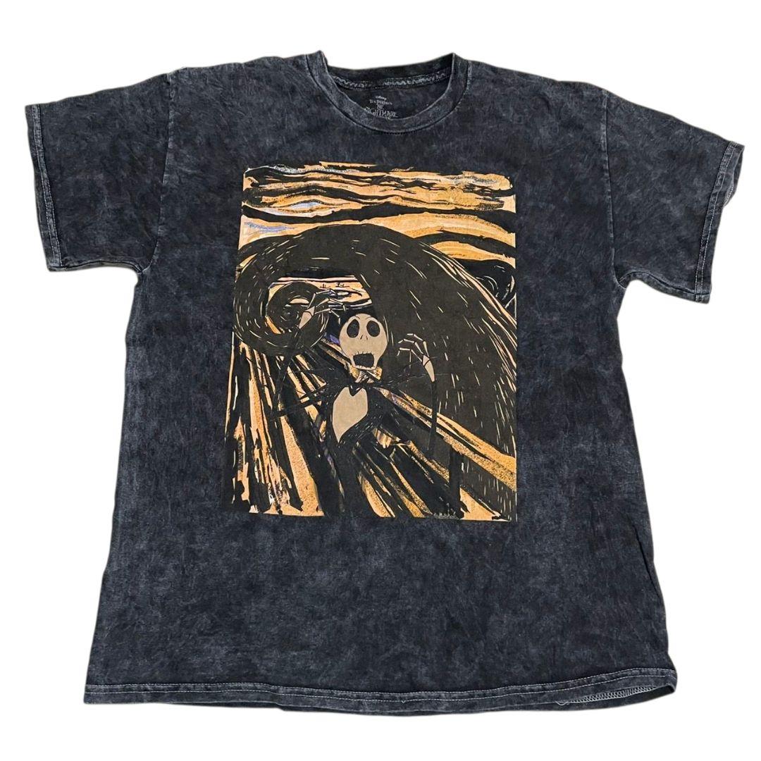【Disney ナイトメアビフォアクリスマス ムンクの叫び アート Tシャツ】
