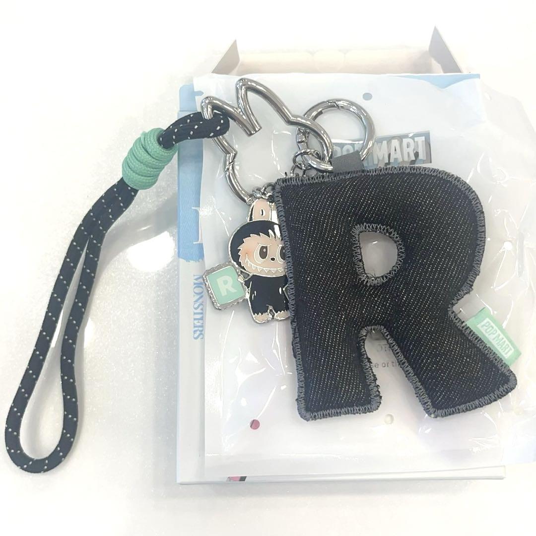 【R】ラブブ PIN FOR LOVE イニシャル アルファベット キーリング
