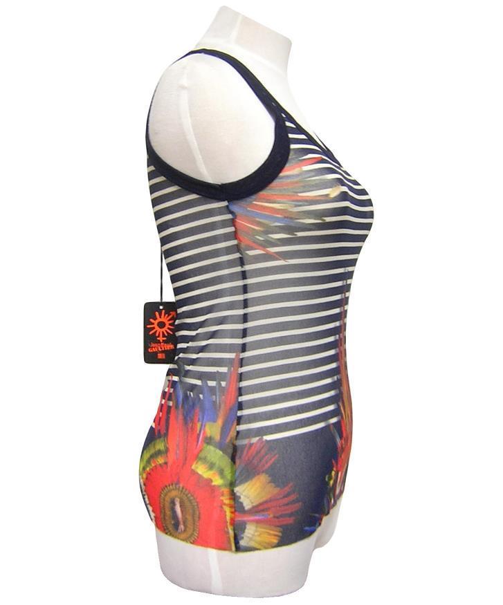 新品 GAULTIER ゴルチエ SOLEIL 伊製 リーフ柄 タンクトップ
