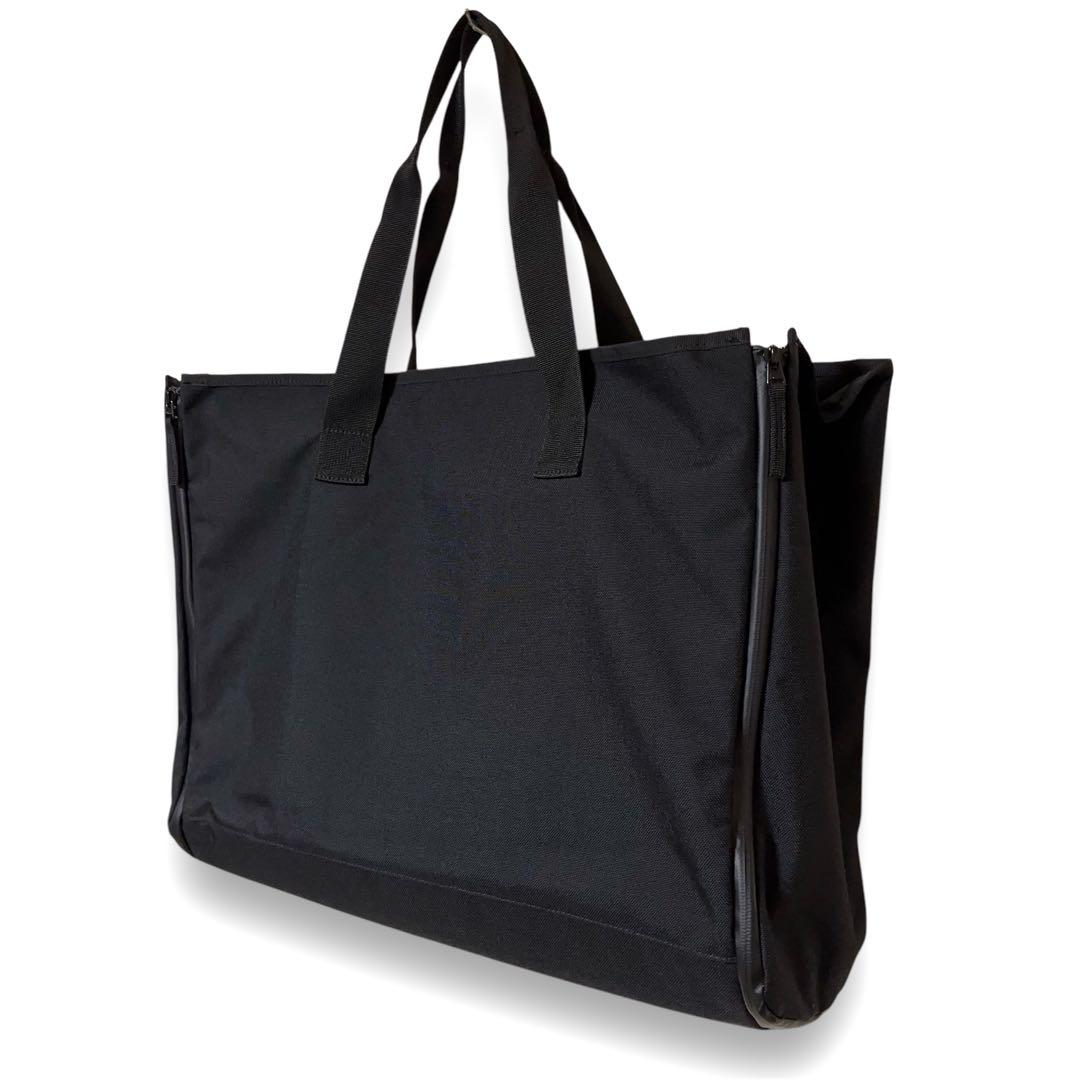 [未使用品] 無印良品 大きく開く ガーメントバッグ トートバッグ 撥水 黒