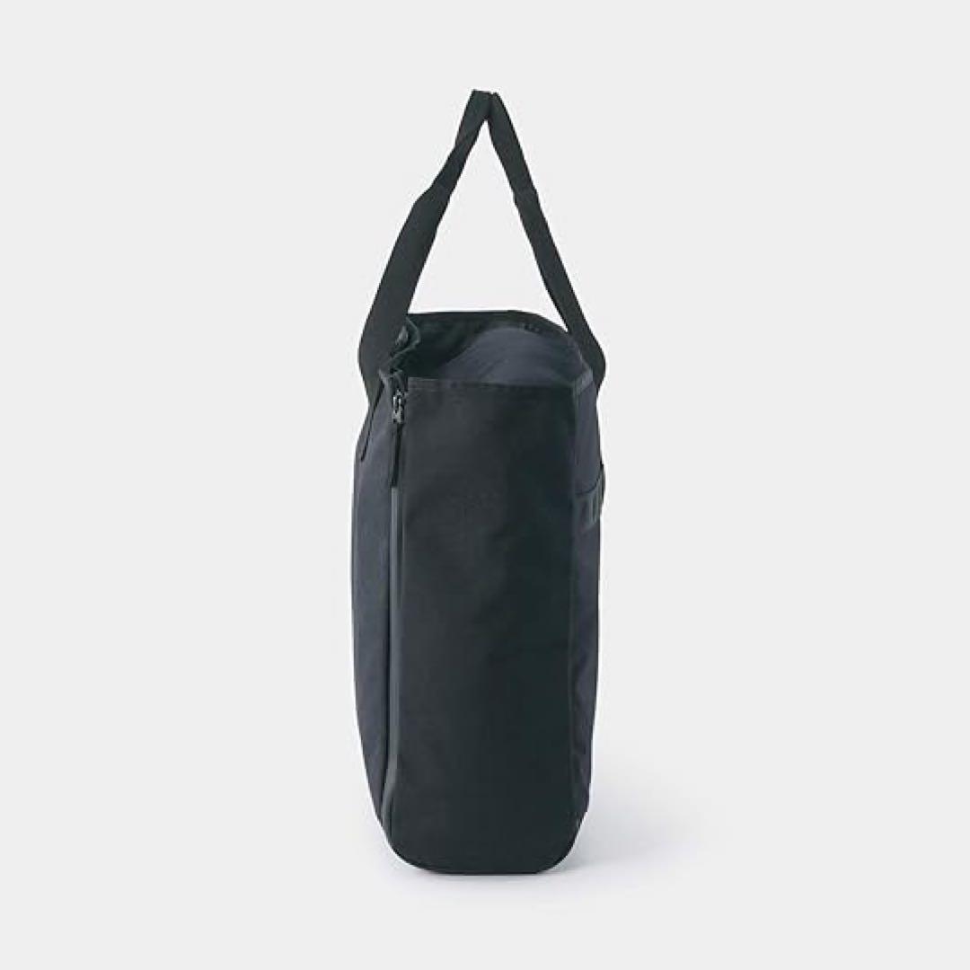 [未使用品] 無印良品 大きく開く ガーメントバッグ トートバッグ 撥水 黒