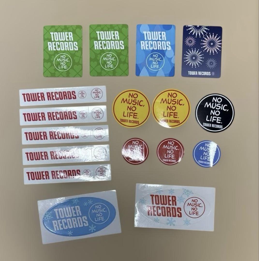TOWER RECORDS タワーレコード ステッカー シール 17枚セット