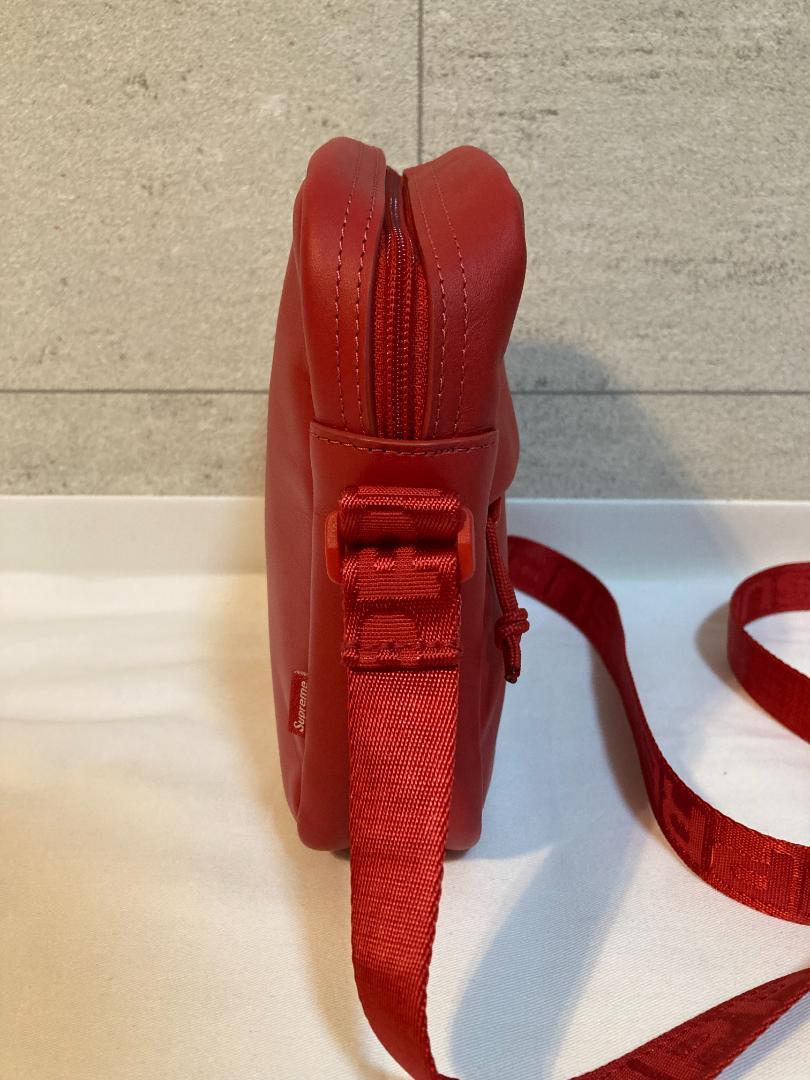 Supreme ショルダーバック　クロスボディ　レザー　レッド