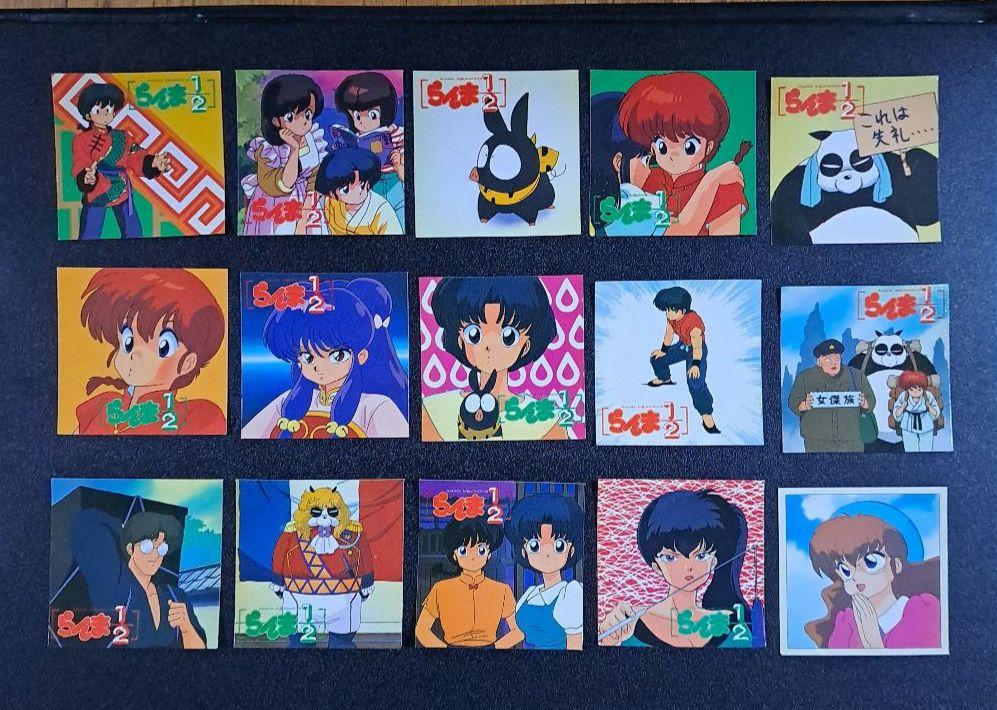 明治　シュースナック　らんま 1/2 シール　ステッカー らんま らんま1/2 シール 15枚 明治 シュースナック アニメ ステッカー
