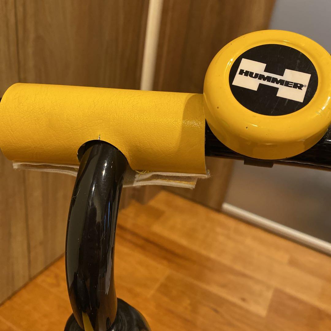 HUMMER 三輪車 自転車 ハマー 手押し棒付き 楽天市場】押している時は折り畳み式足置きにHUMMER イエロー