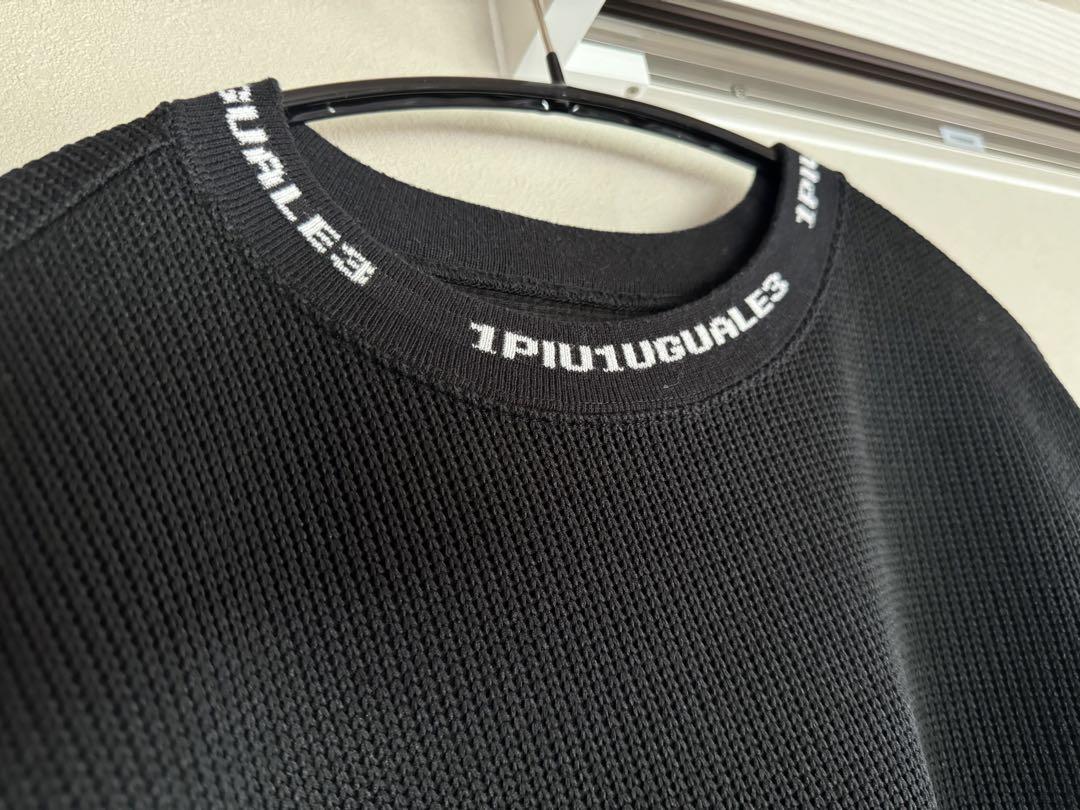 極美品1piu1uguale3 KNITBIG CREW V
