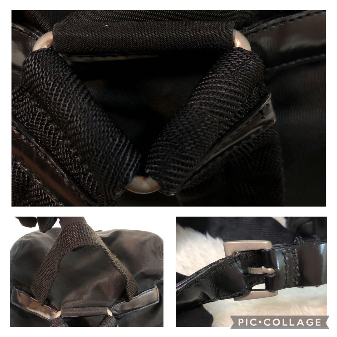 PRADA プラダ リュック ナイロン レザー 三角ロゴ ブラック バックパック
