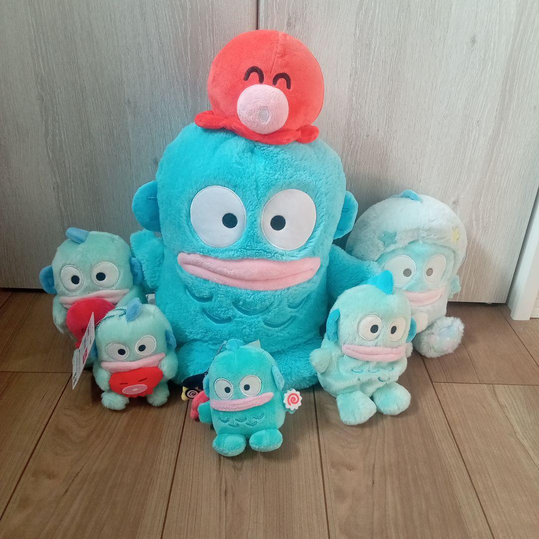 注目ブランド ハンギョドン SANRIOタグ付 ぬいぐるみ 6点 マスコットセット 小物・アクセサリー