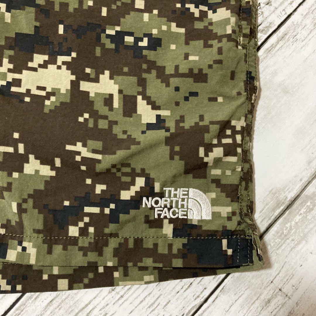 【美品】ザノースフェイス メンズ M ノベルティバーサタイルショーツ デジカモ